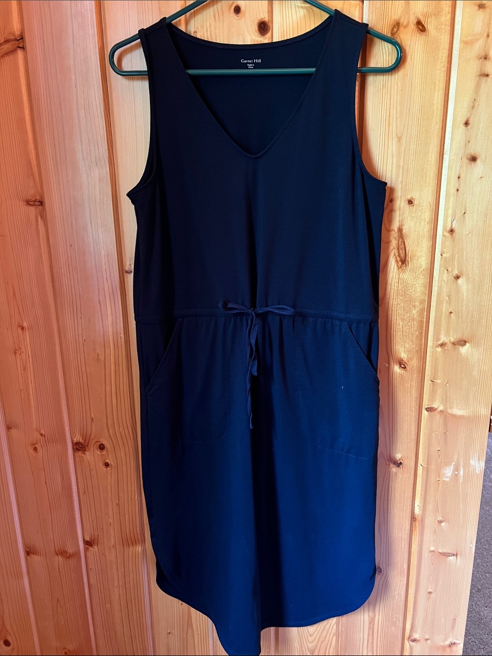 Garnet Hill navy sleeveless dress size S